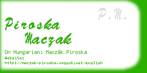 piroska maczak business card